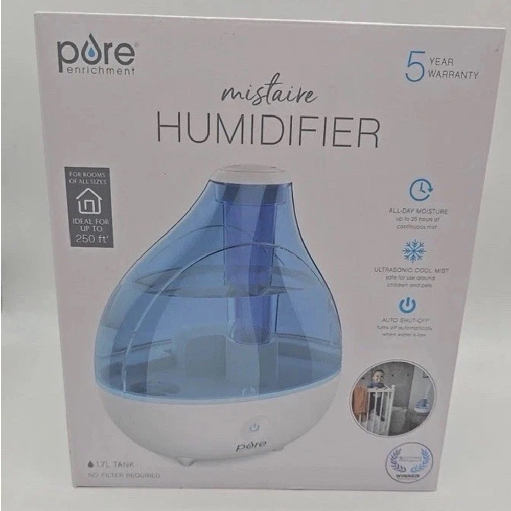 Pure Enrichment PEHUMIDIF Mistaire Ultrasonic Cool Mist Humidifier